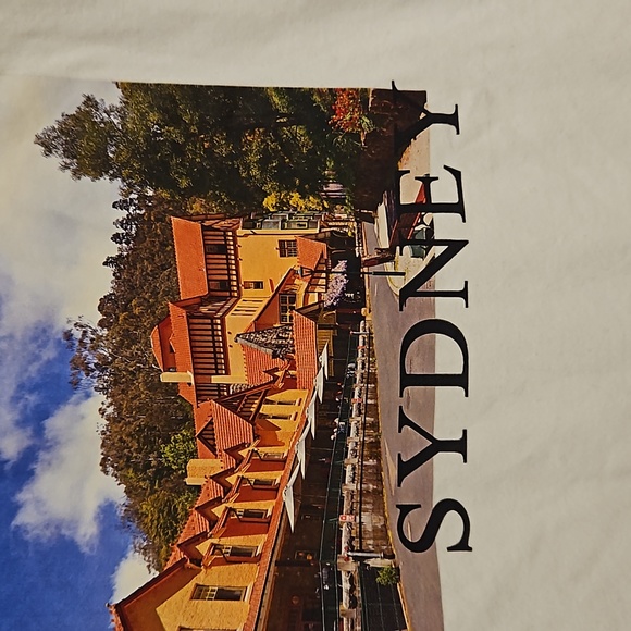 SYDNEY Australia commemorative graphic tee white short sleeve Small UNISEX EUC - Picture 4 of 4